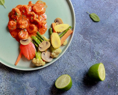 healthy colorful vegetable plate